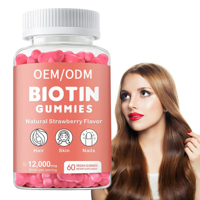 De privé van de de Biotinevitamine van Etiketskincare het Haarhuid van Gummies en van de Spijkershernieuwde groei Capsules van Gummies