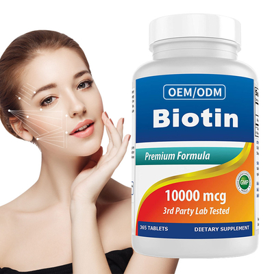 De Vitamine B7 van de Costomizredbiotine bevordert Gezonde Haarhuid en nagelt de Tabletten van 10000mcg 365
