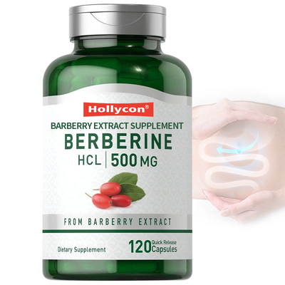 Van de de Capsule500mg Berberis van FDA Berberine van het het Uittreksel Cardiovasculaire Kruidensupplement HCL van Berberine