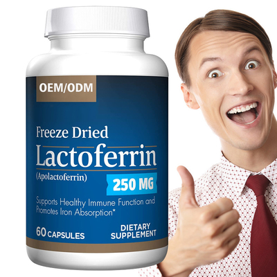 60 STUKS Lactoferrine-capsules Ondersteunen een gezonde immuunfunctie Bevordert de opname van ijzer
