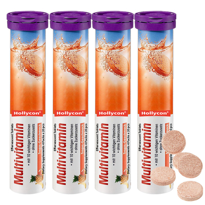 De Supplementenoem 1000Mg van de Multivitaminvitamine c Dieet Bruisende Tabletten 4 Pakken 20 PCs