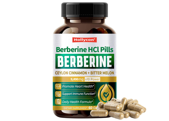 HALAL Berberine HCL Capsules Immuunsysteem Booster Supplement Ondersteuning Voor Gewichtsbeheersing