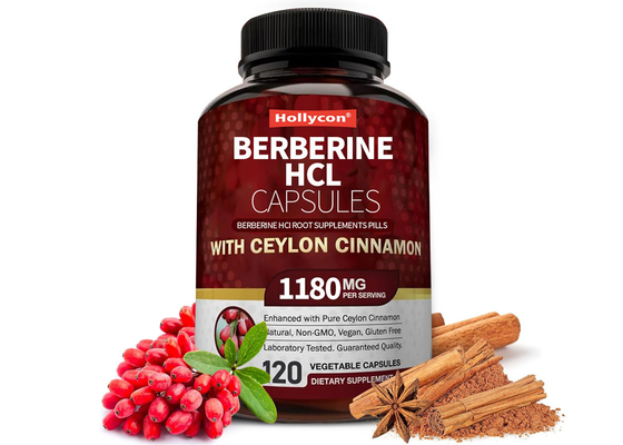 ODM 120pcs Berberine HCL capsules voor immuunsysteem en gezond gewichtsbeheersing