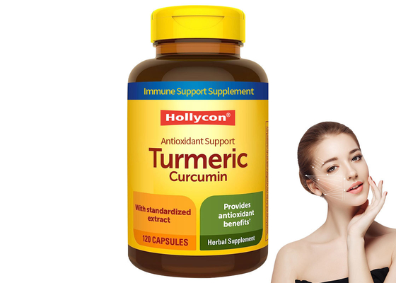ODM Kurkuma curcumine capsules 120pcs gewrichtscomfort en hersenfunctie ondersteuning supplement