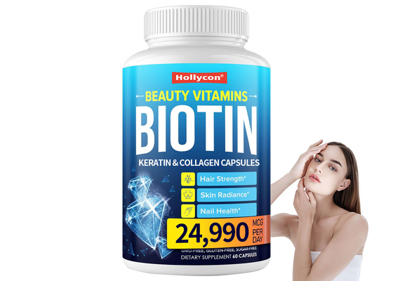 60PCS Biotine Keratine En Collageen Capsules Helpt Bij Het Bewaren Van Botgewrichten Tanden En Nagel Gezondheid Haargroei Supplement