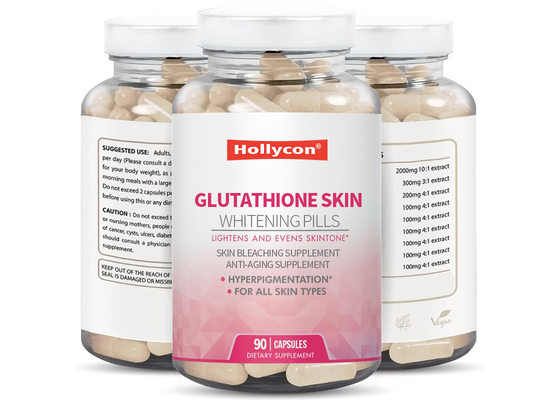 Glutathion huidverwitterende pillen helpen om de huid jonger te laten lijken huidverwitterend supplement