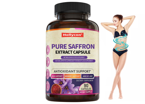 Pure Saffraan Extract Capsule Supplement OEM For Healthy Digestion Metabolisme Booster