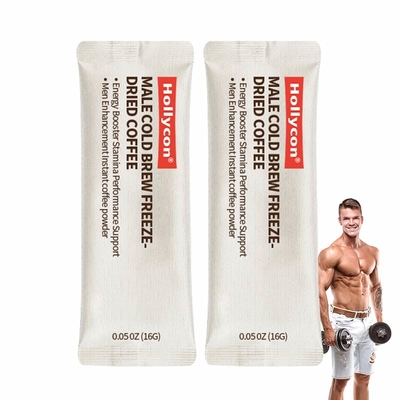 OEM Man Cold Brew Vriesgedroogde koffie Energiebooster Uithoudingsvermogen Performance Men Enhancement Instant Coffee Powder