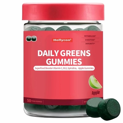 2024 Nieuwe aankomst Daily Greens Gummies Superfood Booster Vitamine C B12 Spirulina Appelgummies