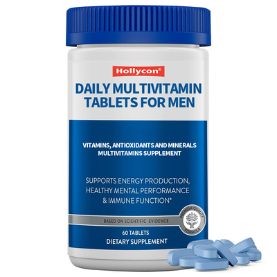 Privé label dagelijkse multivitamine tabletten voor mannen vitaminen, antioxidanten en mineralen voor mannen 50+ multivitamine supplement
