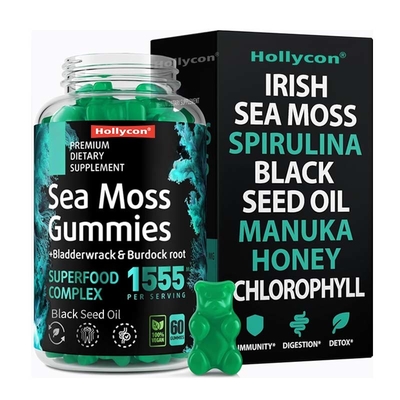 OEM-ondersteuning Darmgezondheid Immuunenergie Detox Schildklier voor vrouwen Mannen Zee-moos Gummies