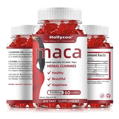 OEM Energie Humeur Immuunondersteuning en Hormonale Balance voor Vrouwen Maca Root Gummies
