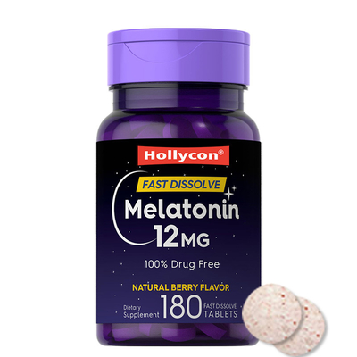 Melatonine 12 mg snel oplosbare tabletten Verbeteren van de natuurlijke slaapcyclus