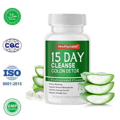 15 dagen Reiniging van de darmen Ondersteuning van afslanking Capsules Kleurbuikreiniger Bloat Verlichting