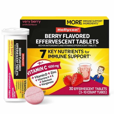 Effervescente tabletten die rijk zijn aan antioxidanten en vitaminen, ondersteunen de algehele gezondheid van het immuunsysteem