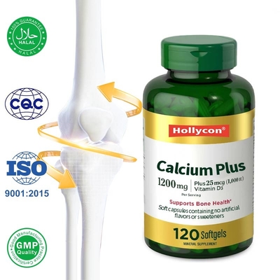 Private label Calcium en vitamine D3 Softgels ondersteunen botten en immuunsysteem