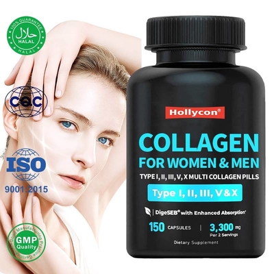 Op maat gemaakte multi-gehydrolyseerde collageenpeptiden harde capsules voor schoonheid