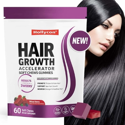 Haargroeisaccelerator zachte kauwgummies haargroei gummies voor kracht haar