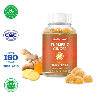 Fabriek Curcumine Kurkuma Gummies Voor huidgezondheid en spierondersteuning
