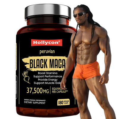 Maca wortel capsules voor het verhogen van het uithoudingsvermogen 750 mg zwart maca extract voor het leveren van energie
