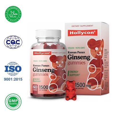 Fabriek Panax Ginseng Gummies ondersteunt de gezondheid van de hersenen en het immuunsysteem