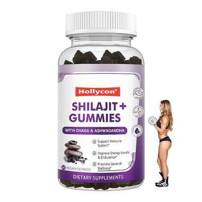 Fabriek Shilajit Supplement Gummies voor stressverlichting Vitaliteit Energie