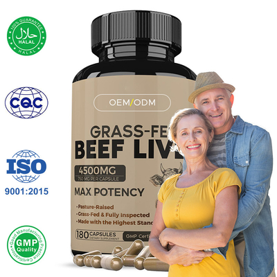 Grass-fed gedroogde rundvlees lever capsules voor mannen en vrouwen rundvlees lever capsules
