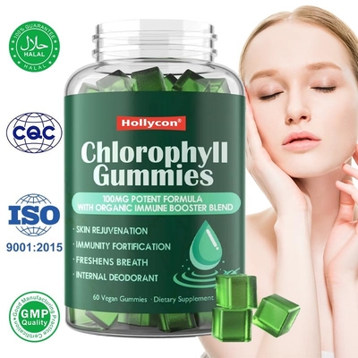 Groothandel Chlorophyll Gummies Deodorant Adem fris Immuun & spijsverteringsondersteuning