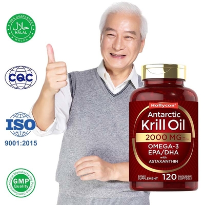 OEM Antarctische krill olie Softgels Antioxidant Anti-aging Hartgezondheid Ondersteuning
