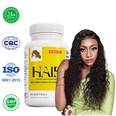 Leverancier Haargroei Ondersteunend Supplement Ondersteunend Sterker Dikker Gezonder Haar