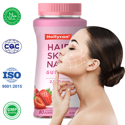 Haar, huid en nagels Kauwgummies voor vrouwen 2500mcg Biotine voor haargroei Biotine Kauwgummies