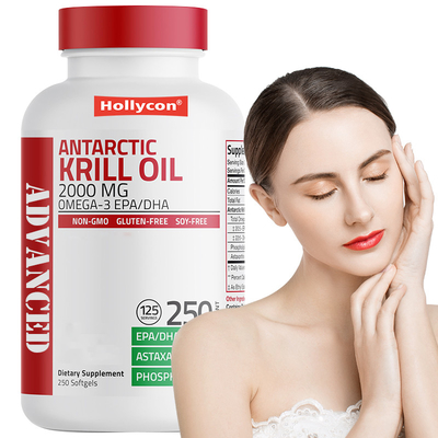 Antarctische krill olie voor de algemene gezondheid 2000 mg Antarctische krill olie softgels