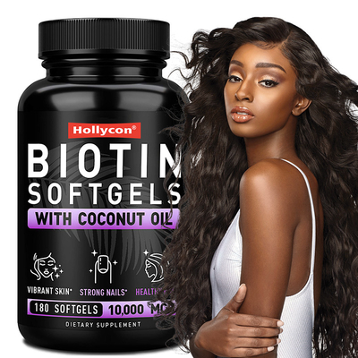 OEM Biotine Softgels Voor Sterke Nagels Biotine Met Kokosolie Voor Haar Biotine Softgels