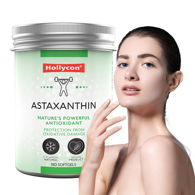 OEM IJslandse Astaxanthine Softgels voor huidgezondheid 12 mg Astaxanthine Softgels
