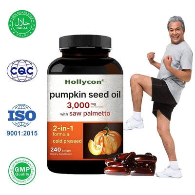 OEM Maagde pompoenzaadolie met zaagpalm pompoenzaadolie softgels