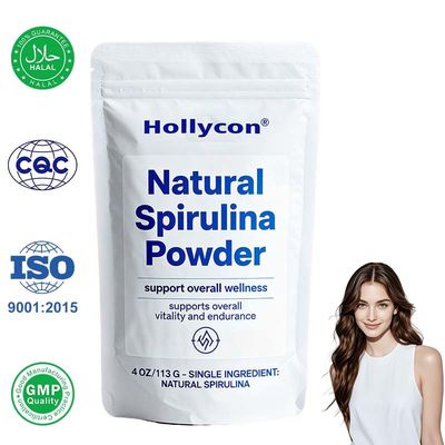 Fabrieksproducten Spirulina poeder 4 oz (113g), natuurlijk plantaardig superfood, rijk aan eiwitten, ijzer en B12 voor energie, immuniteit en ontgifting, smoothies en sappen, veganistisch, niet-ggo, geen toevoegingen, aangepaste formule