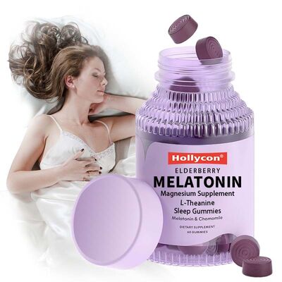 Factory Melatonine Sleep Gummies L-Theanine Nachtelijke slaaphulp helpt in slaap te vallen