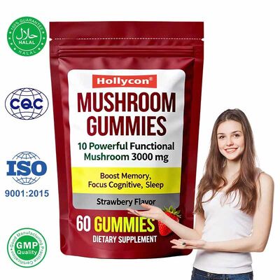 Vlierbessenpaddestoelgummies Vitaminesupplement Antioxidant en spijsverteringsondersteuning 60 stuks Gummy Candy